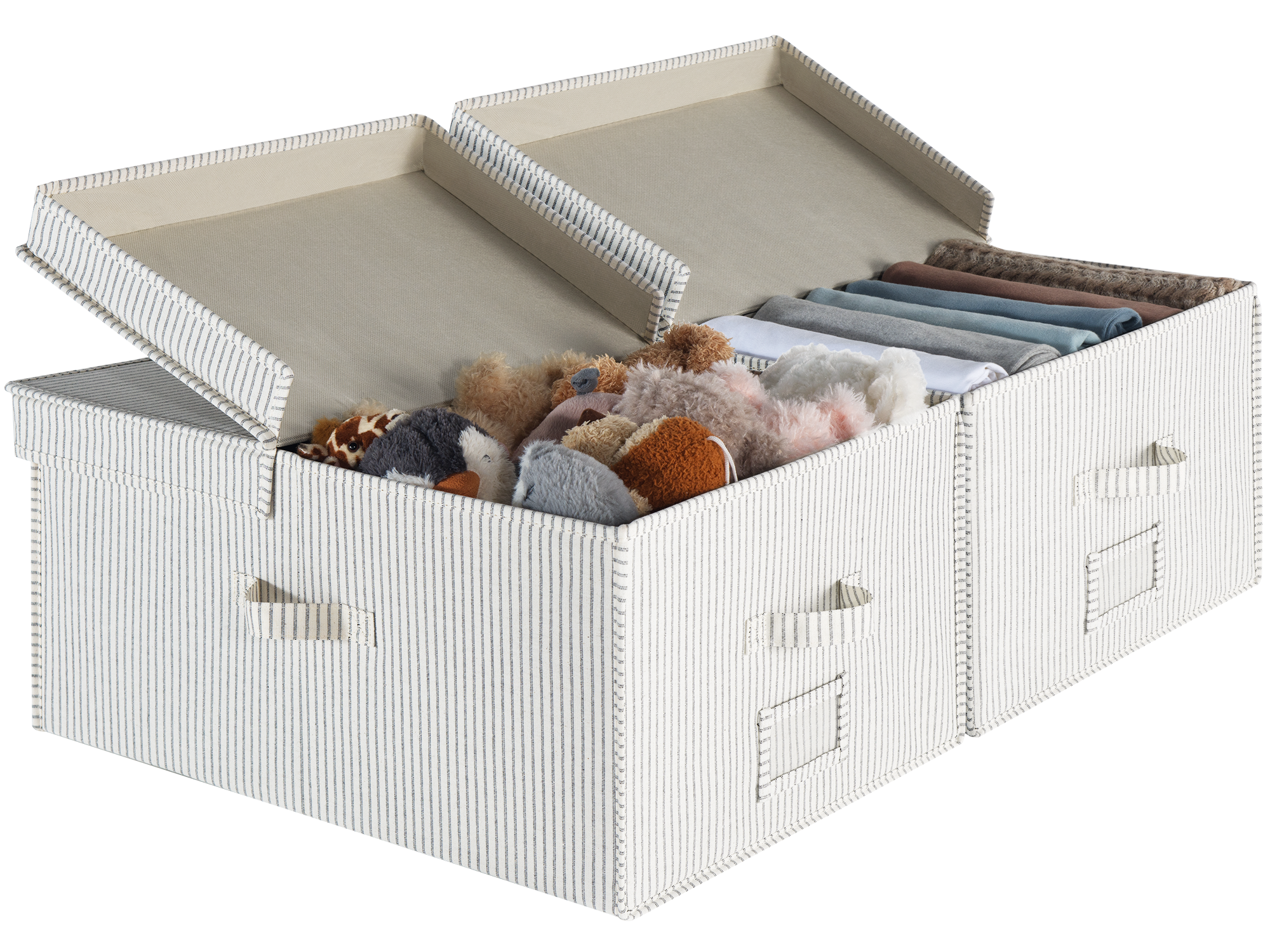 Extra Large Storage Bins with Lids, 55L Decorative Organizer