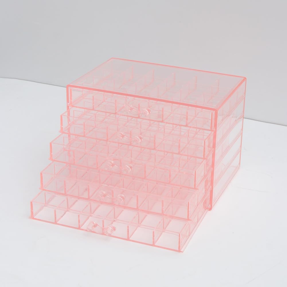 Earring Storage Box Organizer, Acrylic Jewelry Storage Box Holder 5 Drawers Transparent Jewelry Display Stand