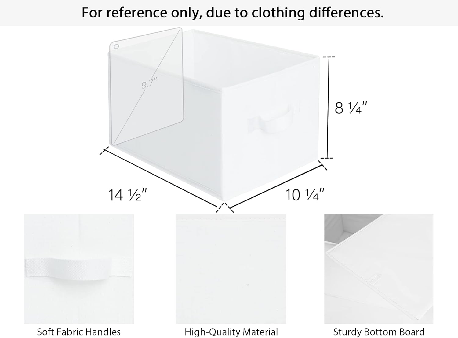 Storage Baskets for Shelves, 3-Pack