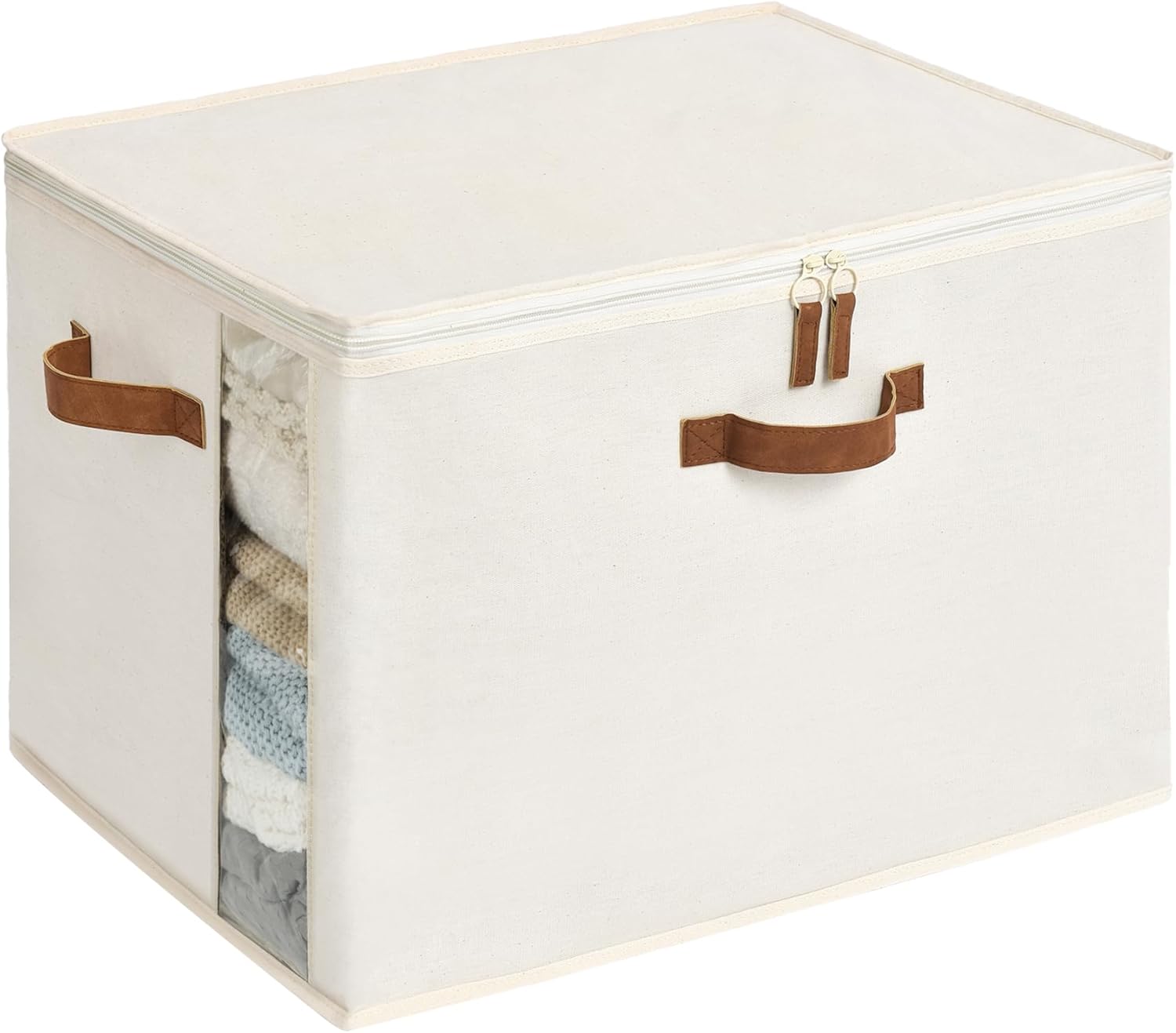 Comforter Storage Bag with Dual Zipper and Handles