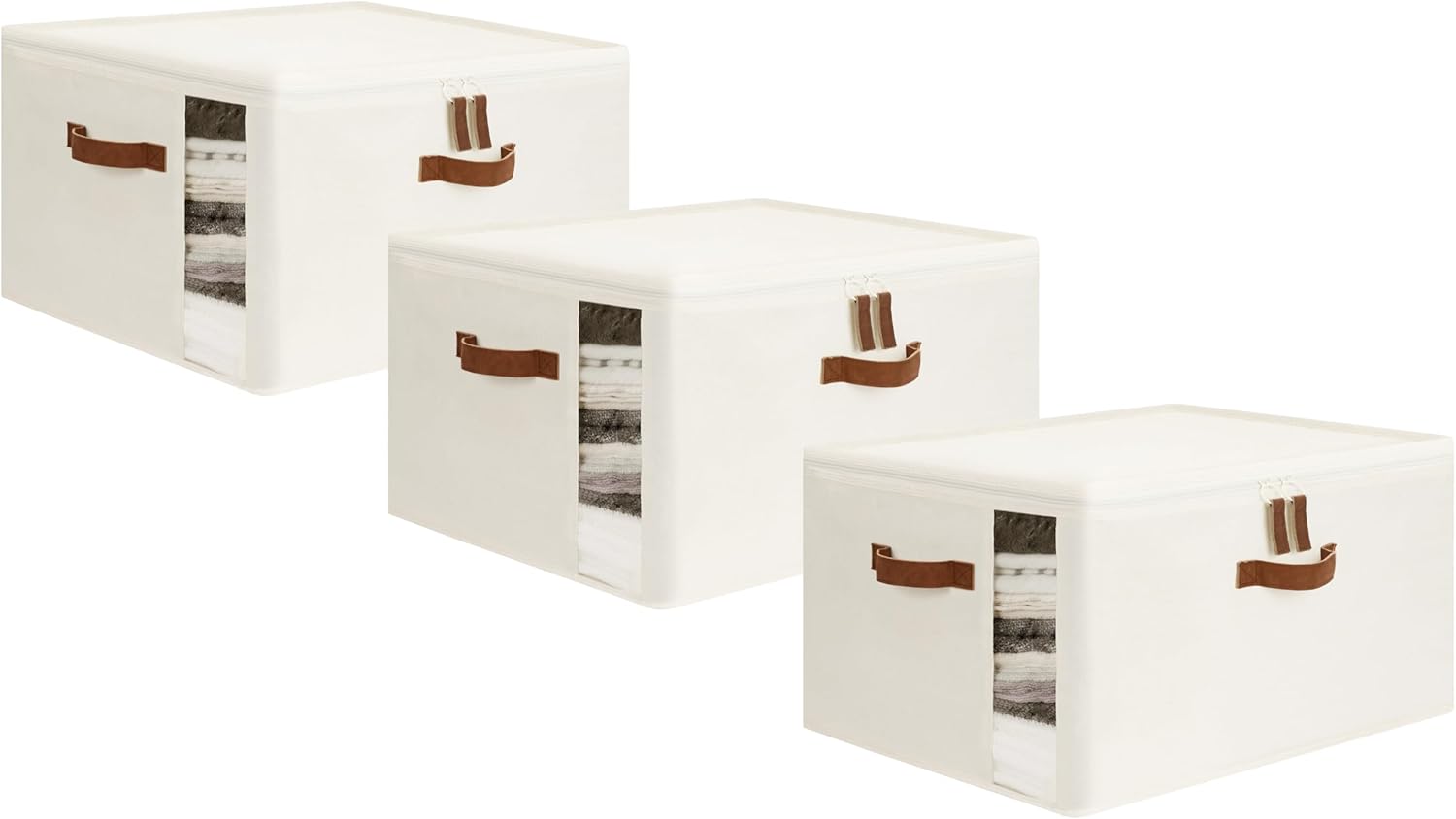 Comforter Storage Bag with Dual Zipper and Handles