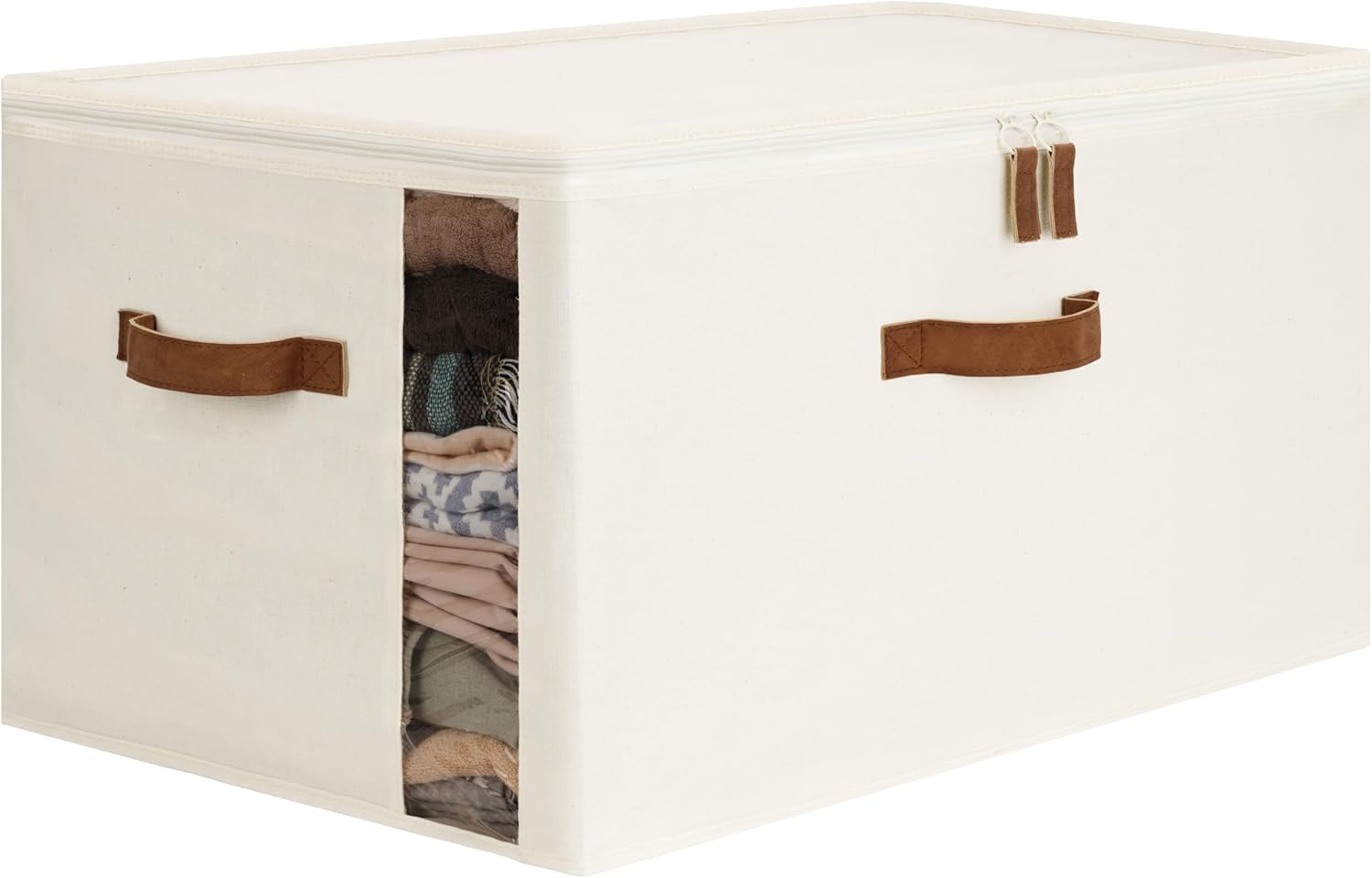 Comforter Storage Bag with Dual Zipper and Handles