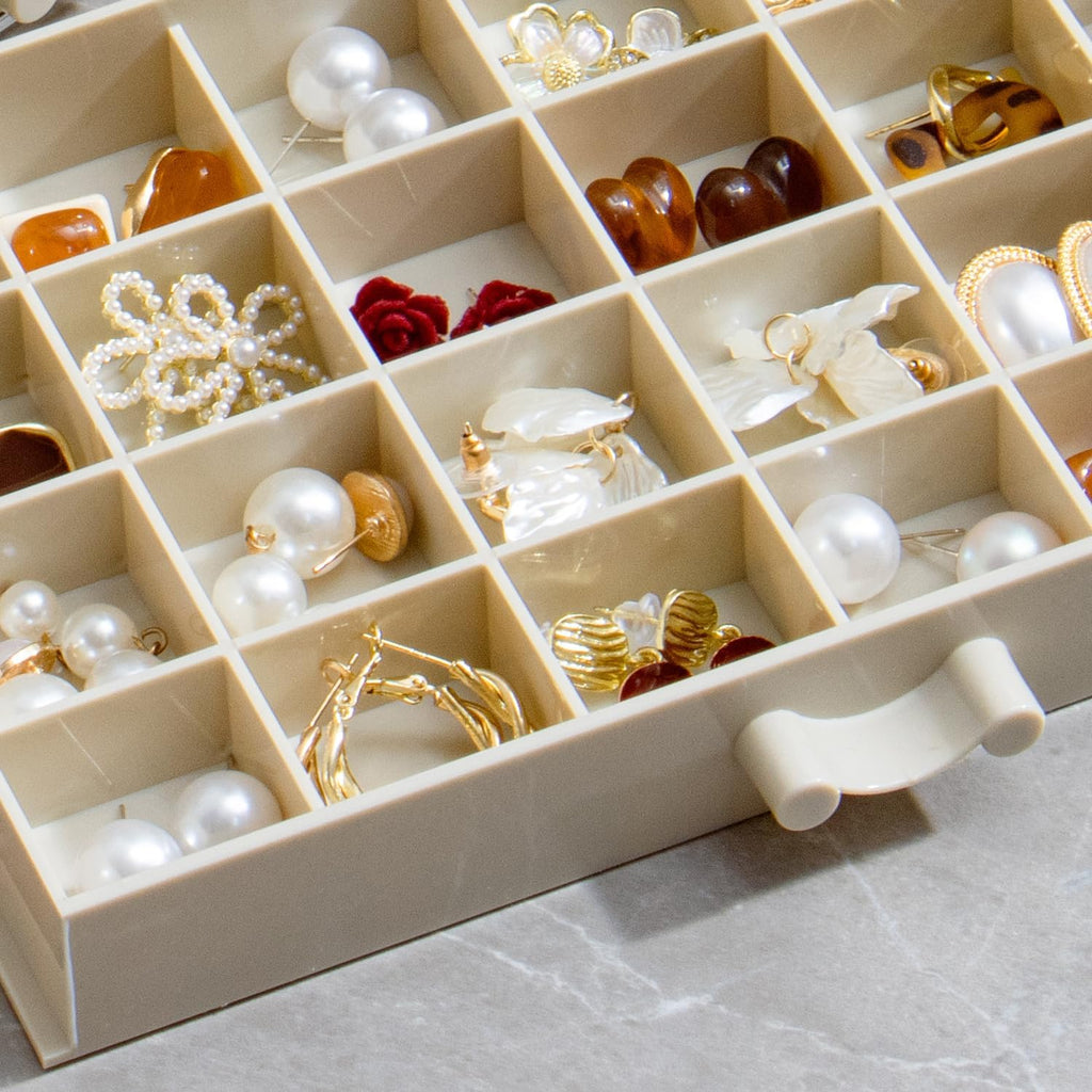 Earring Storage Box Organizer, Acrylic Jewelry Storage Box Holder 5 Drawers Transparent Jewelry Display Stand