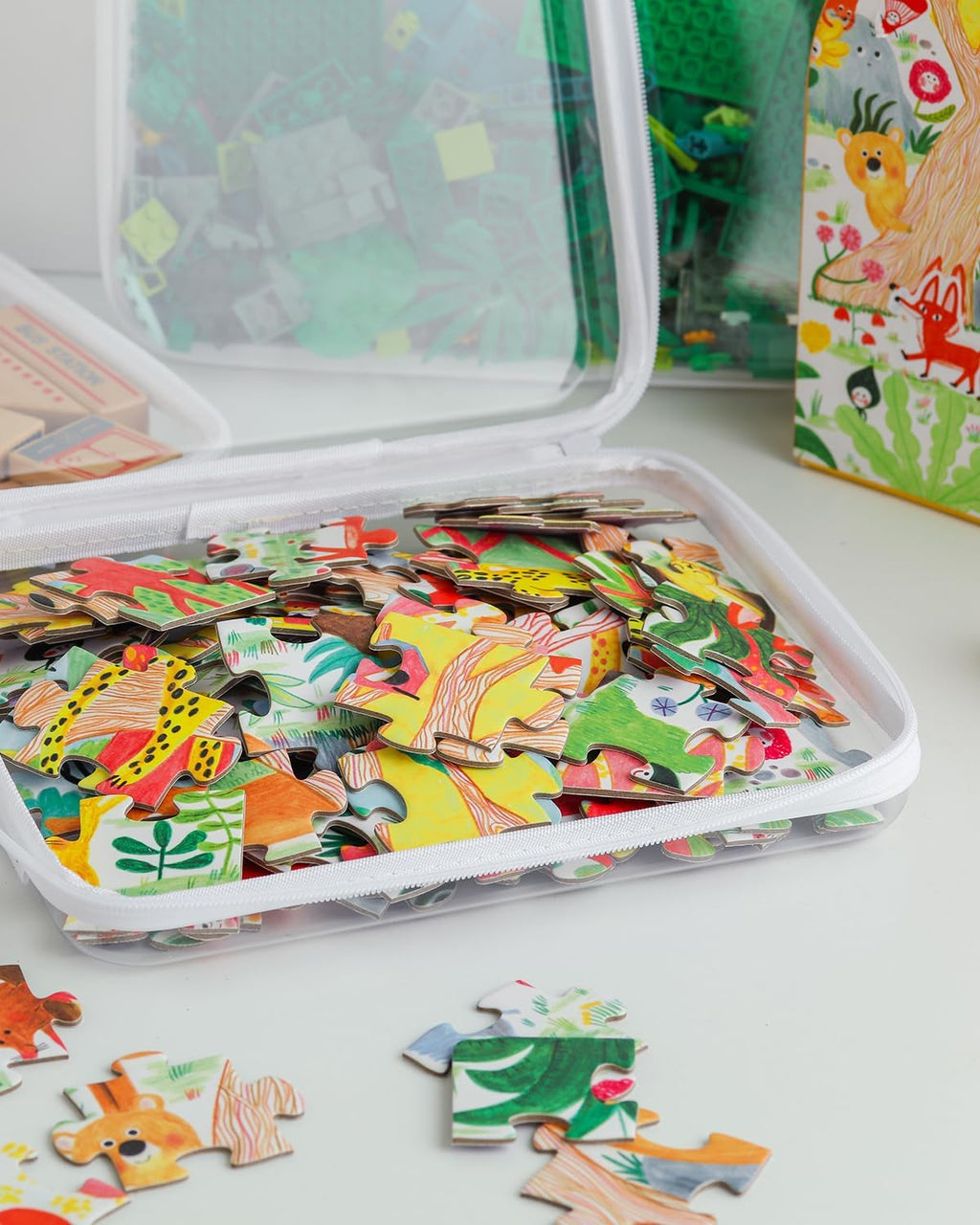 3PCS Large Clear Hard Shell Zippered Case, Diaper Bag Organizing Pouches