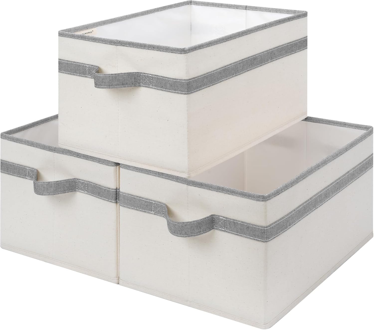 Storage Baskets for Shelves, 3-Pack