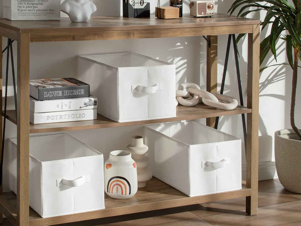 Storage Baskets for Shelves, 3-Pack