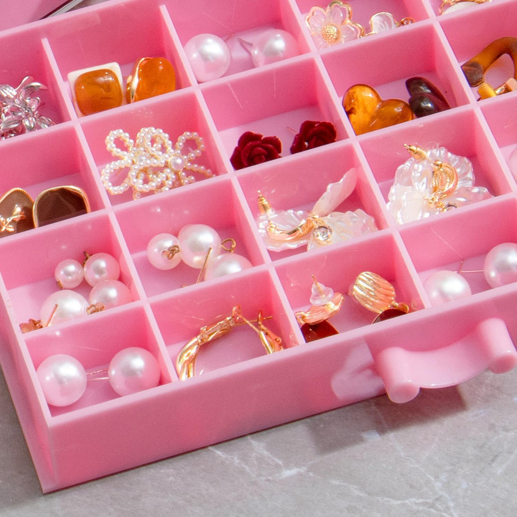 Earring Storage Box Organizer, Acrylic Jewelry Storage Box Holder 5 Drawers Transparent Jewelry Display Stand