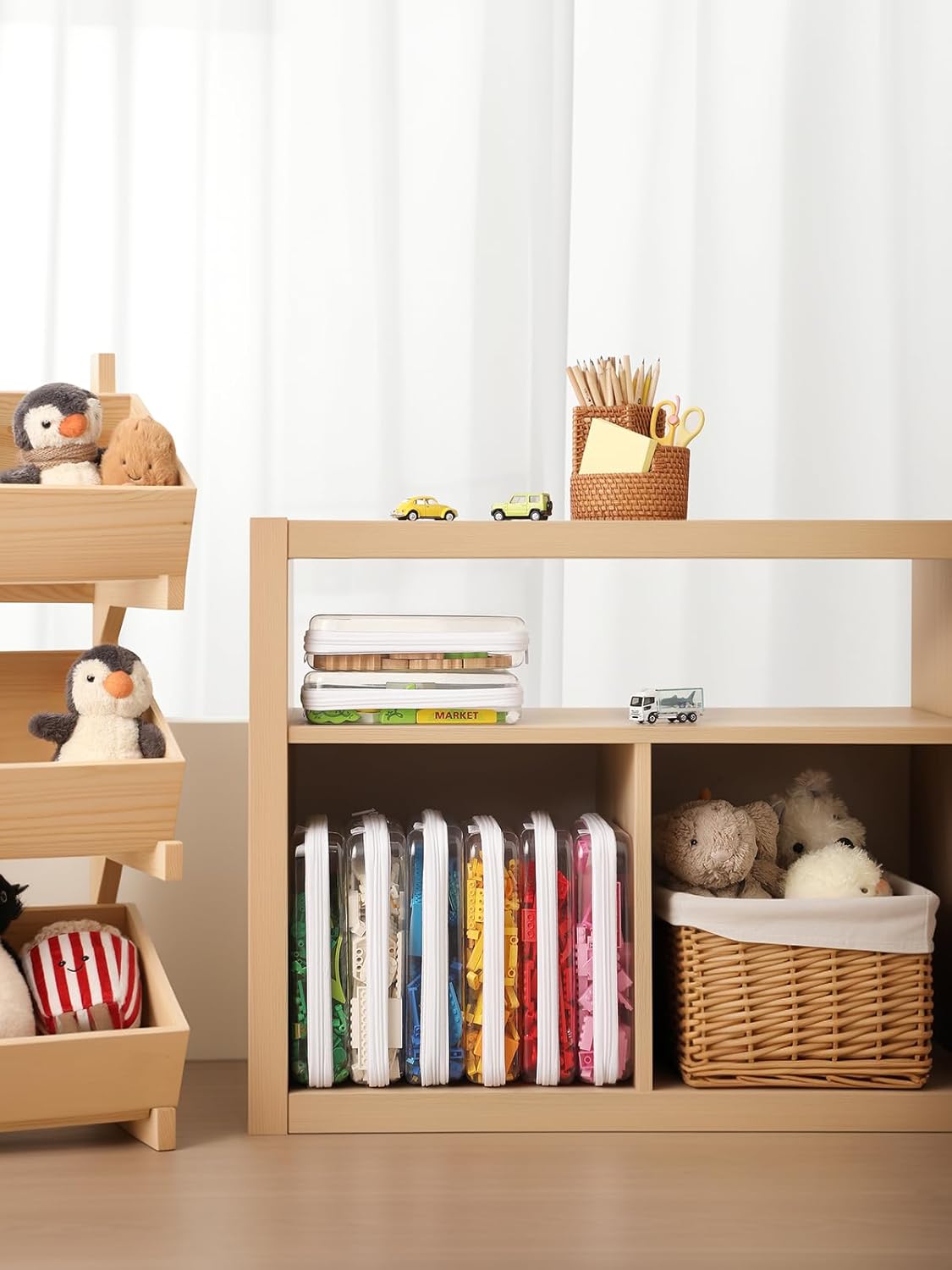 3PCS Large Clear Hard Shell Zippered Case, Diaper Bag Organizing Pouches