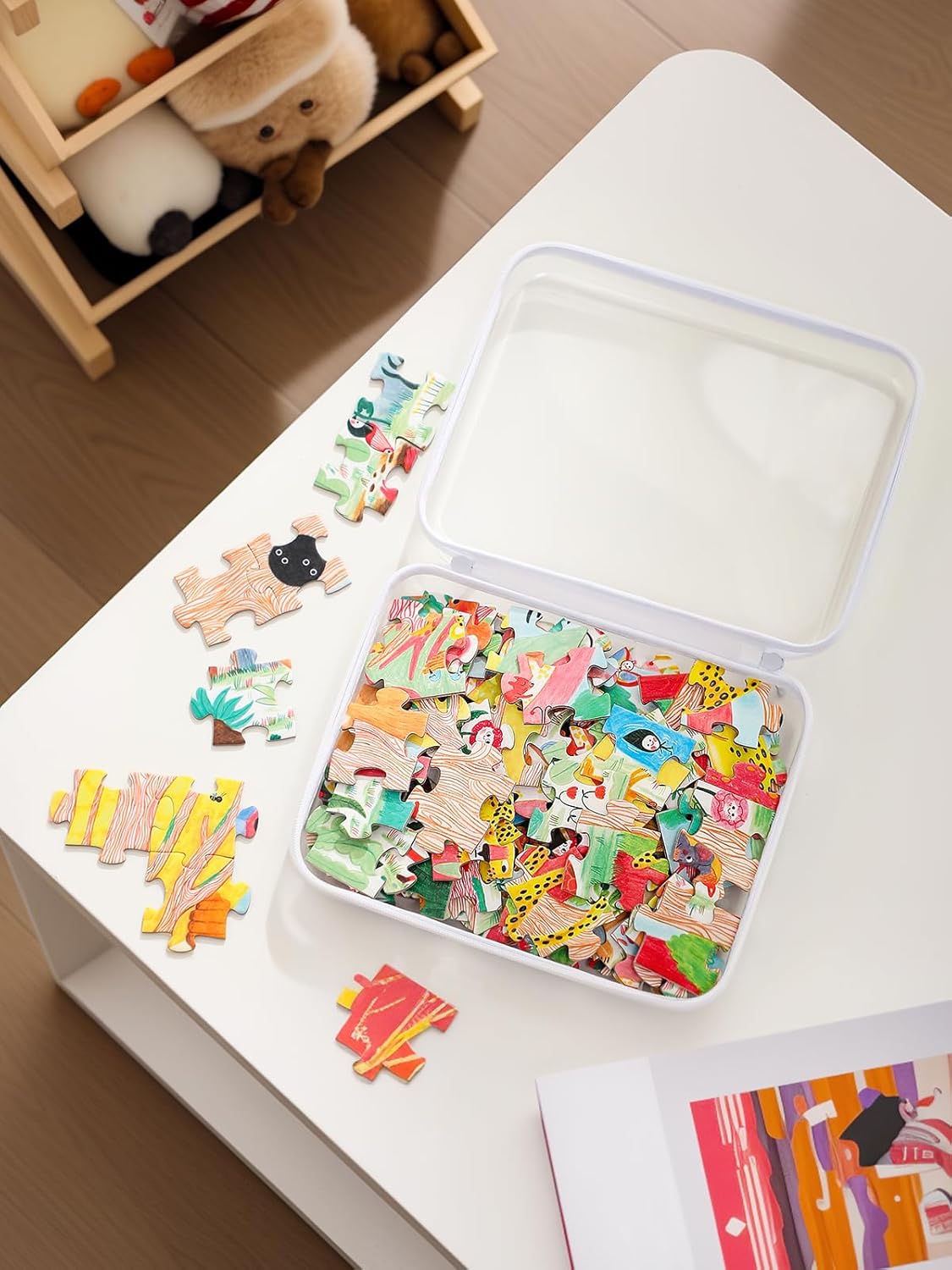 3PCS Large Clear Hard Shell Zippered Case, Diaper Bag Organizing Pouches