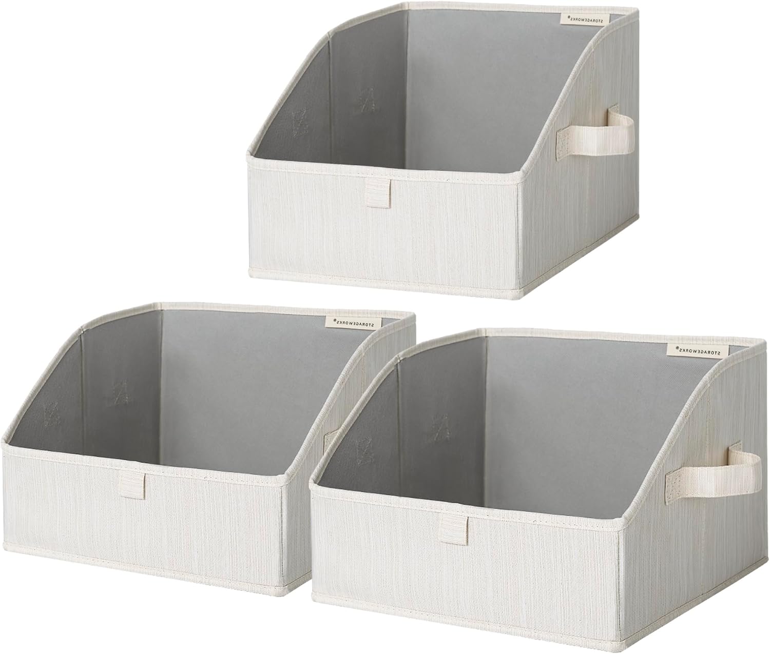Closet Storage Bins, Trapezoid Storage Box, 3-Pack