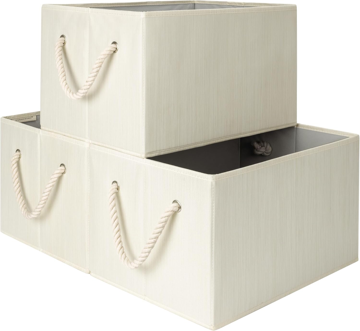 Storage Baskets for Shelves, 3-Pack