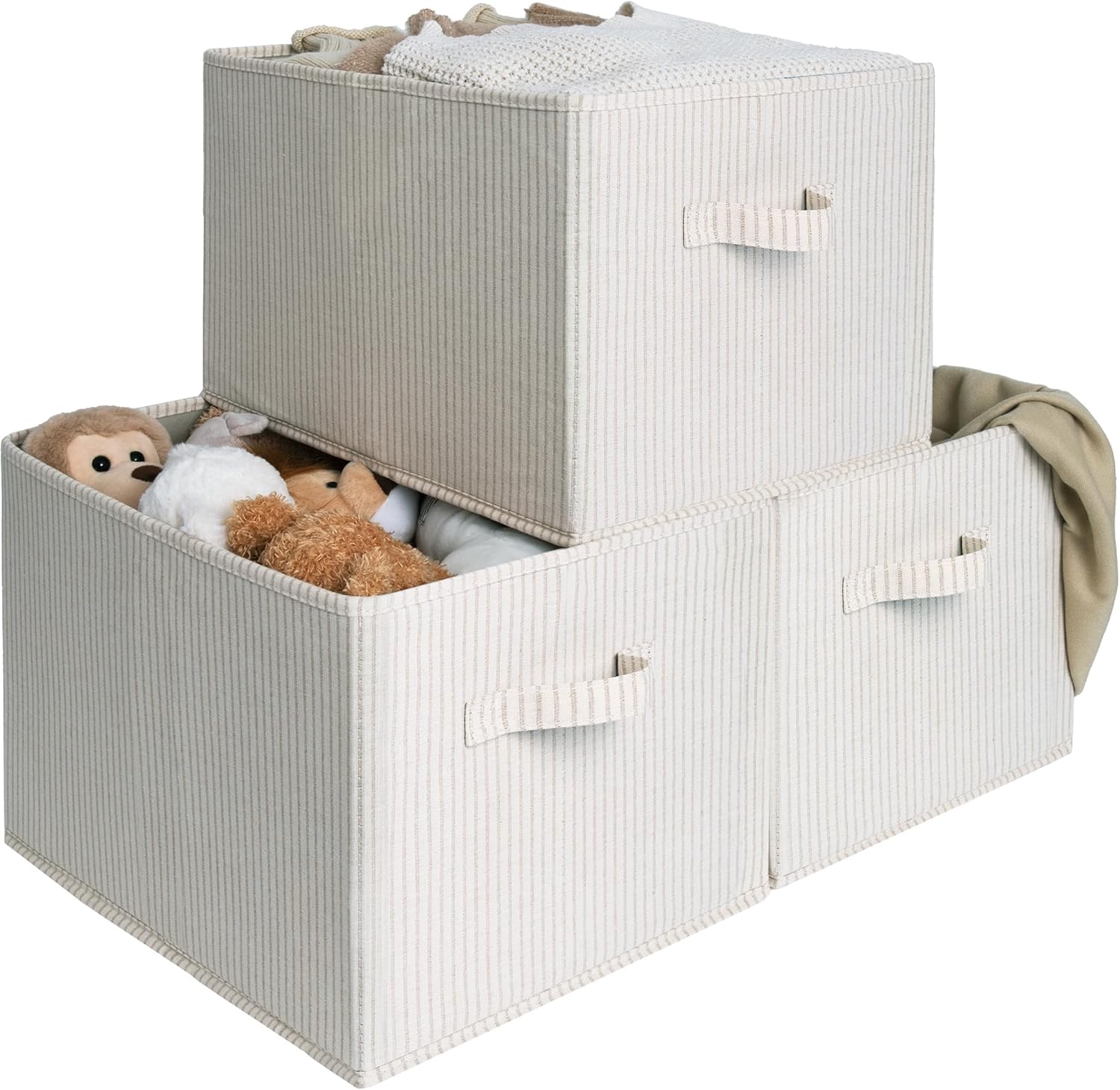 Storage Baskets for Shelves, 3-Pack