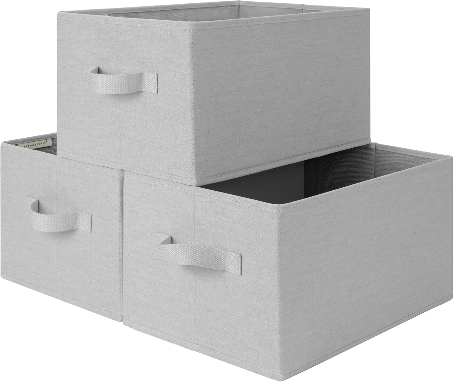 Storage Baskets for Shelves, 3-Pack