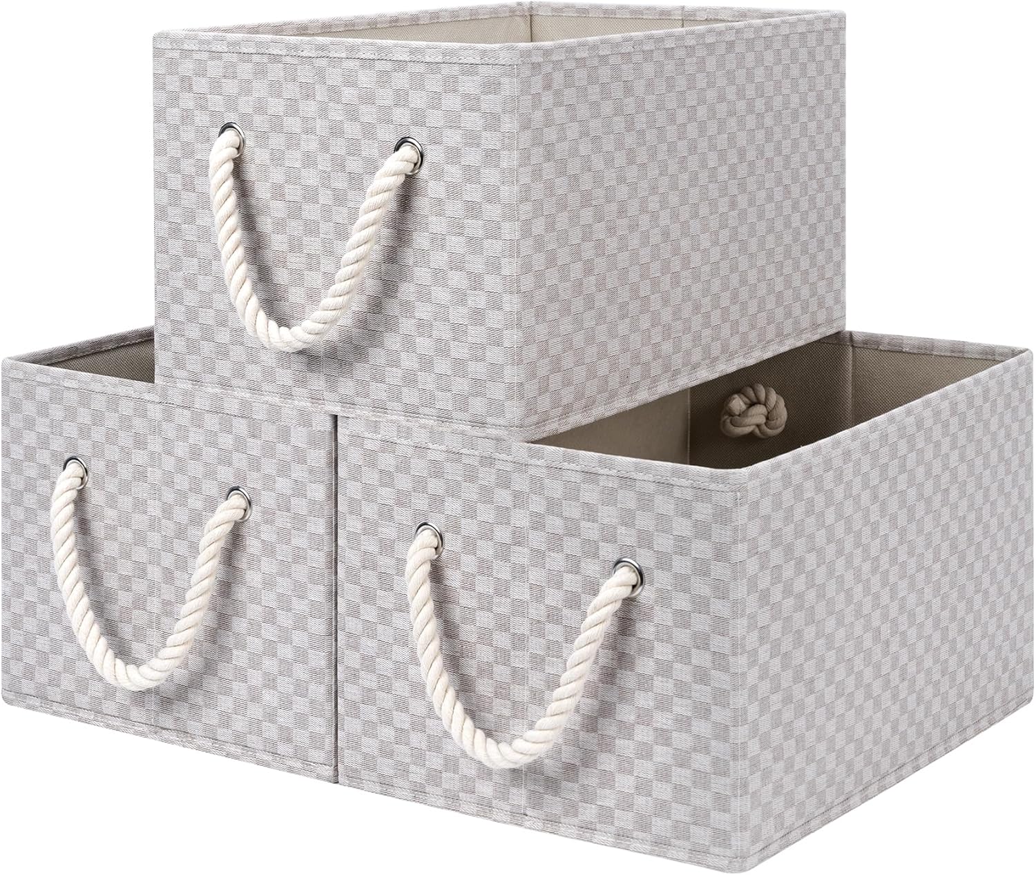Storage Baskets for Shelves, 3-Pack