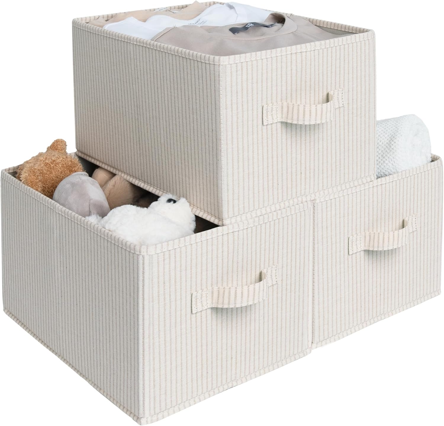 Storage Baskets for Shelves, 3-Pack
