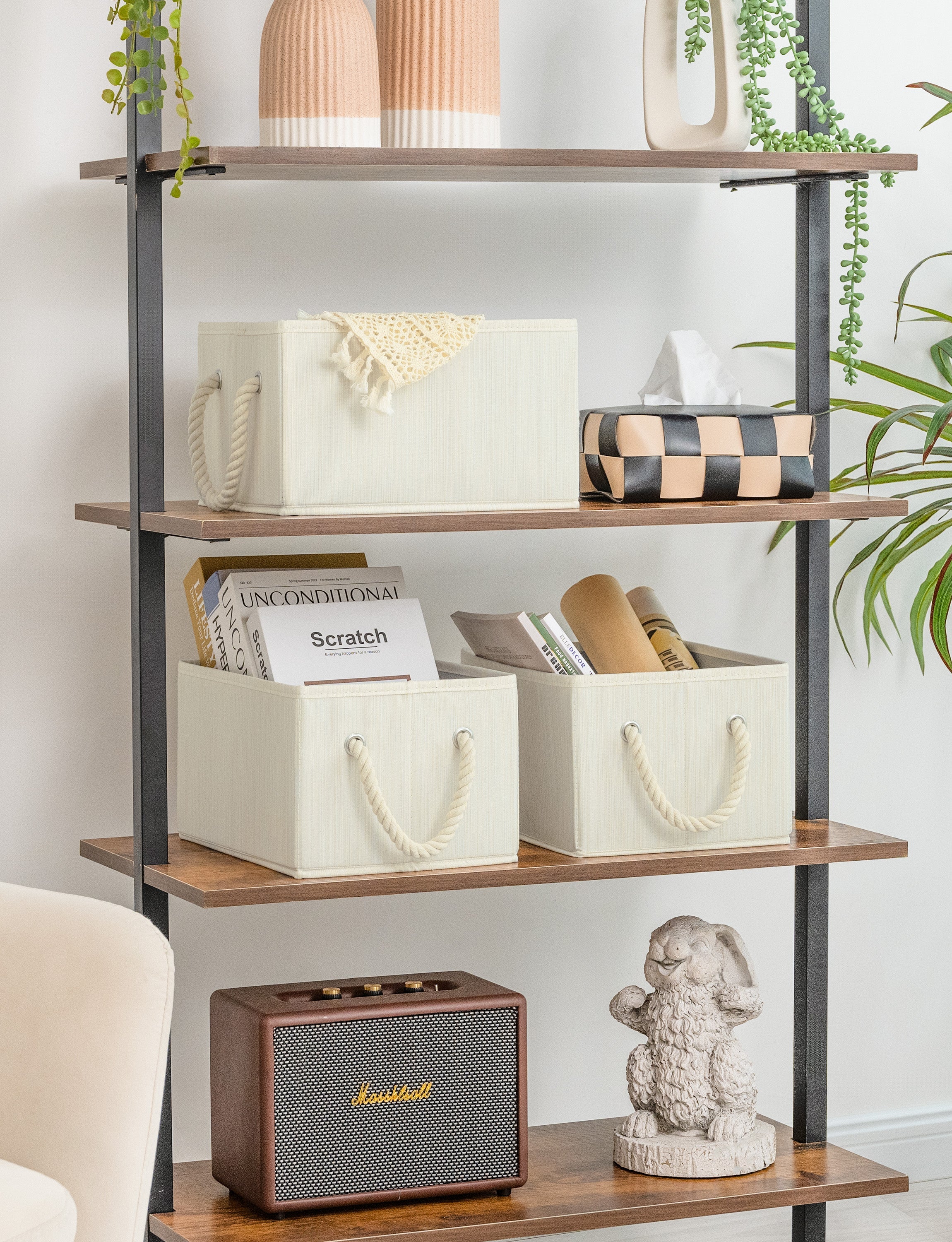 Storage Baskets for Shelves, 3-Pack