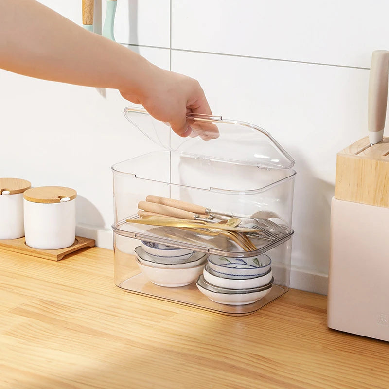 Stackable Desktop File Storage Box A4 Document Organizer Box With Lid Cabinet Desk Paper Holder Stationery Storage Container