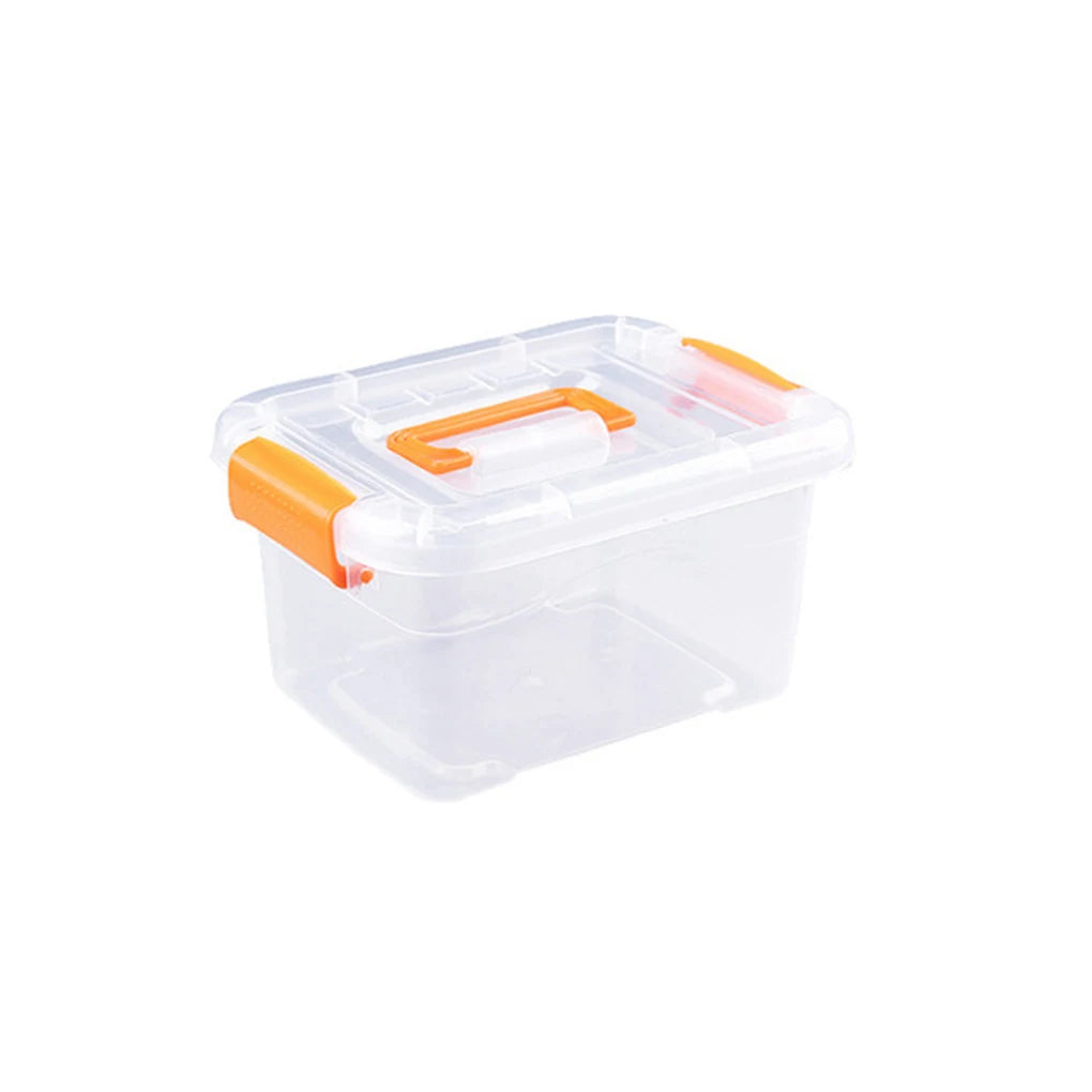 Storage Boxes Transparent Plastic Dustproof Cases with Handles and Cover Large Capacity Toy Sundries Organizer Bathroom