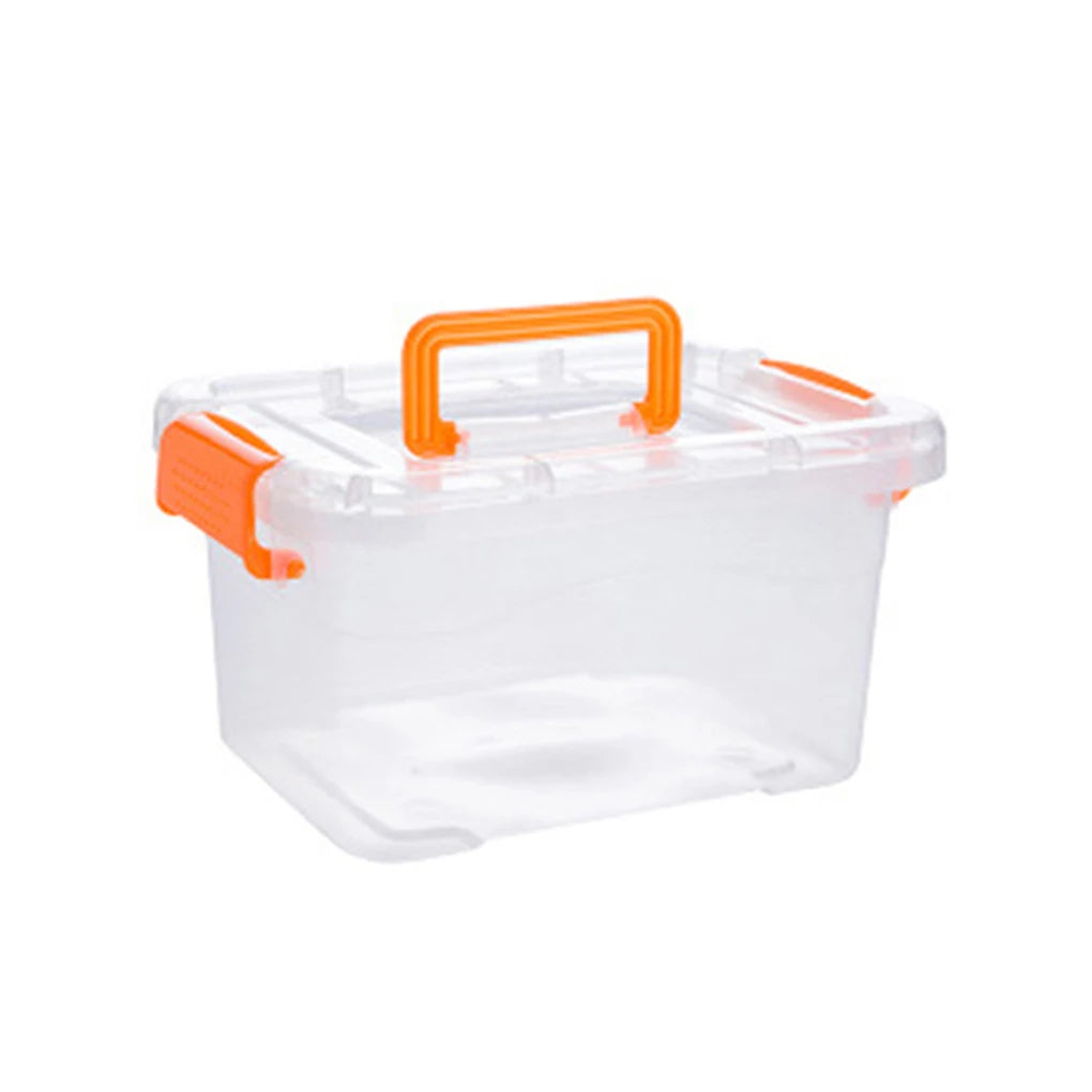 Storage Boxes Transparent Plastic Dustproof Cases with Handles and Cover Large Capacity Toy Sundries Organizer Bathroom