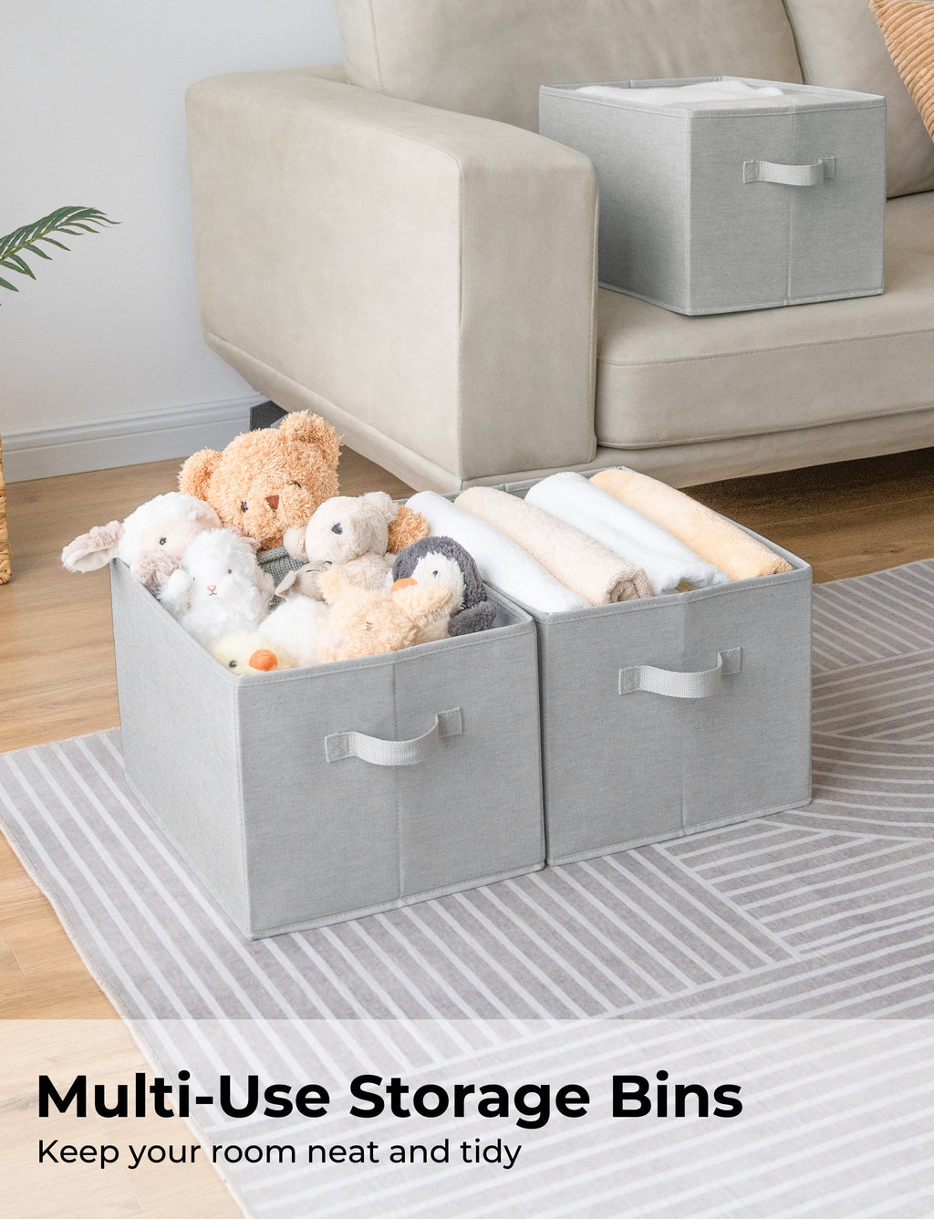 Storage Baskets for Shelves, 3-Pack