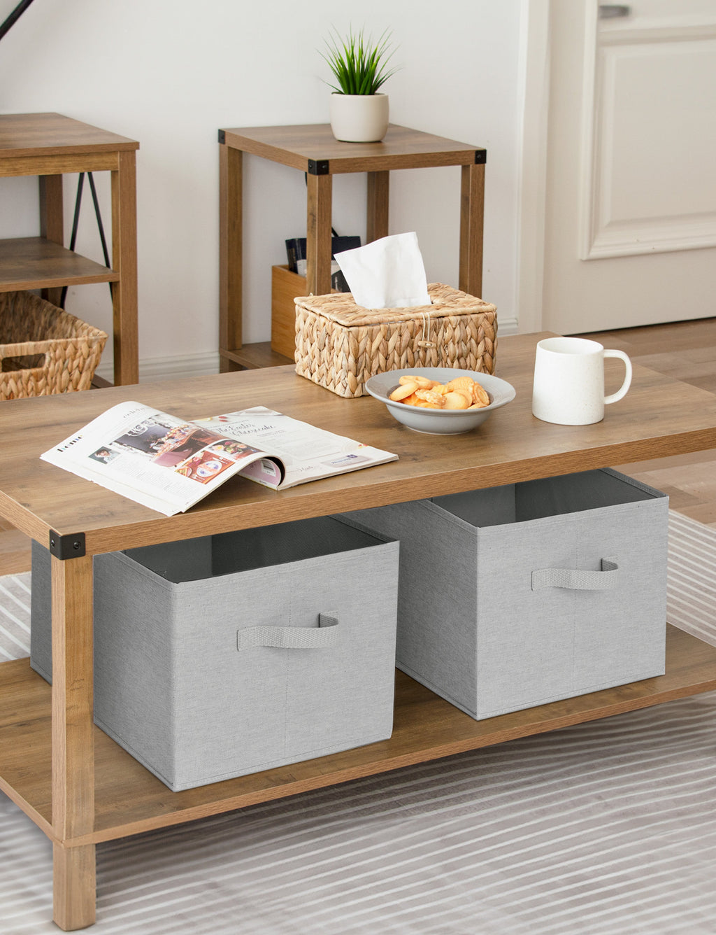 Storage Baskets for Shelves, 3-Pack