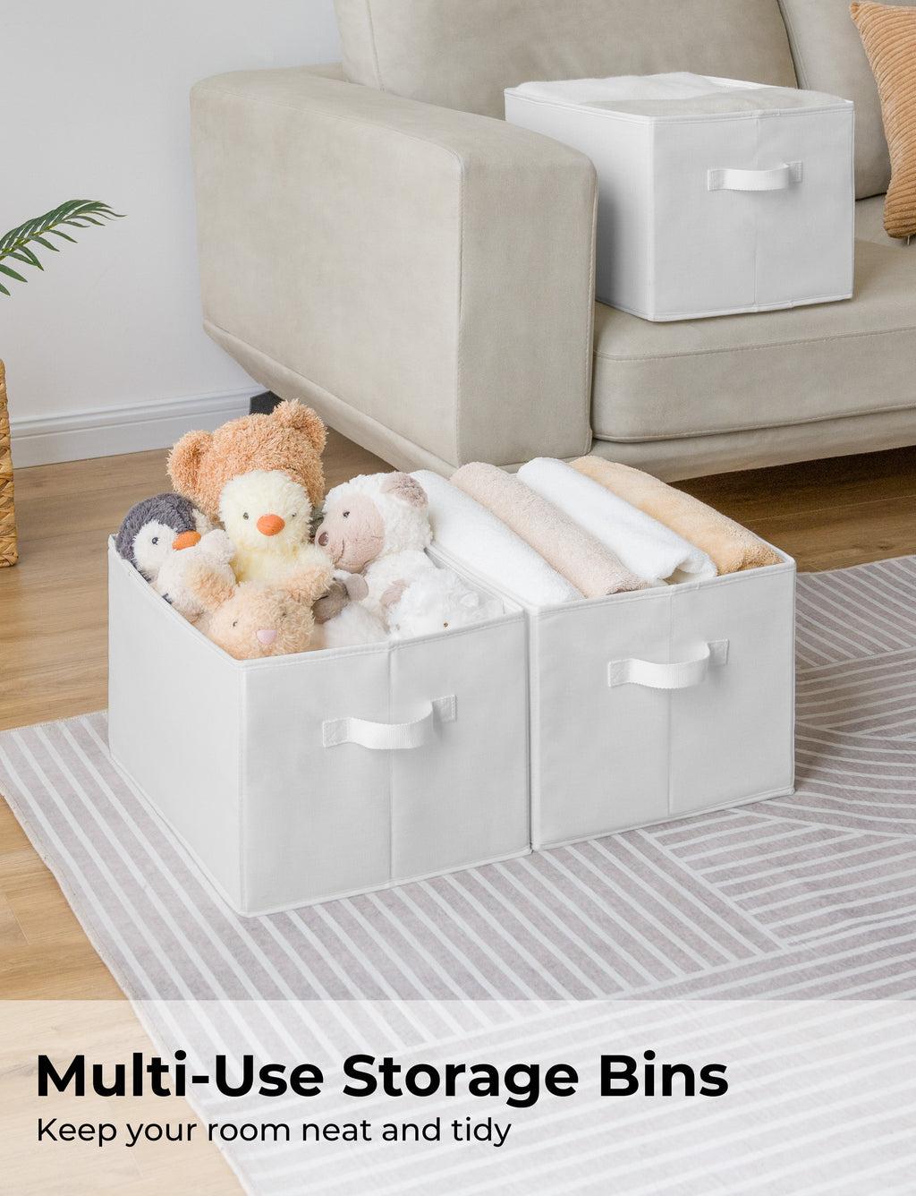 Storage Baskets for Shelves, 3-Pack