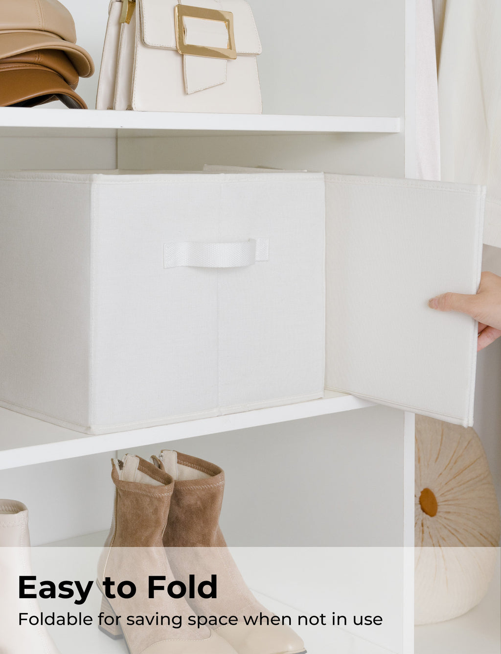 Storage Baskets for Shelves, 3-Pack