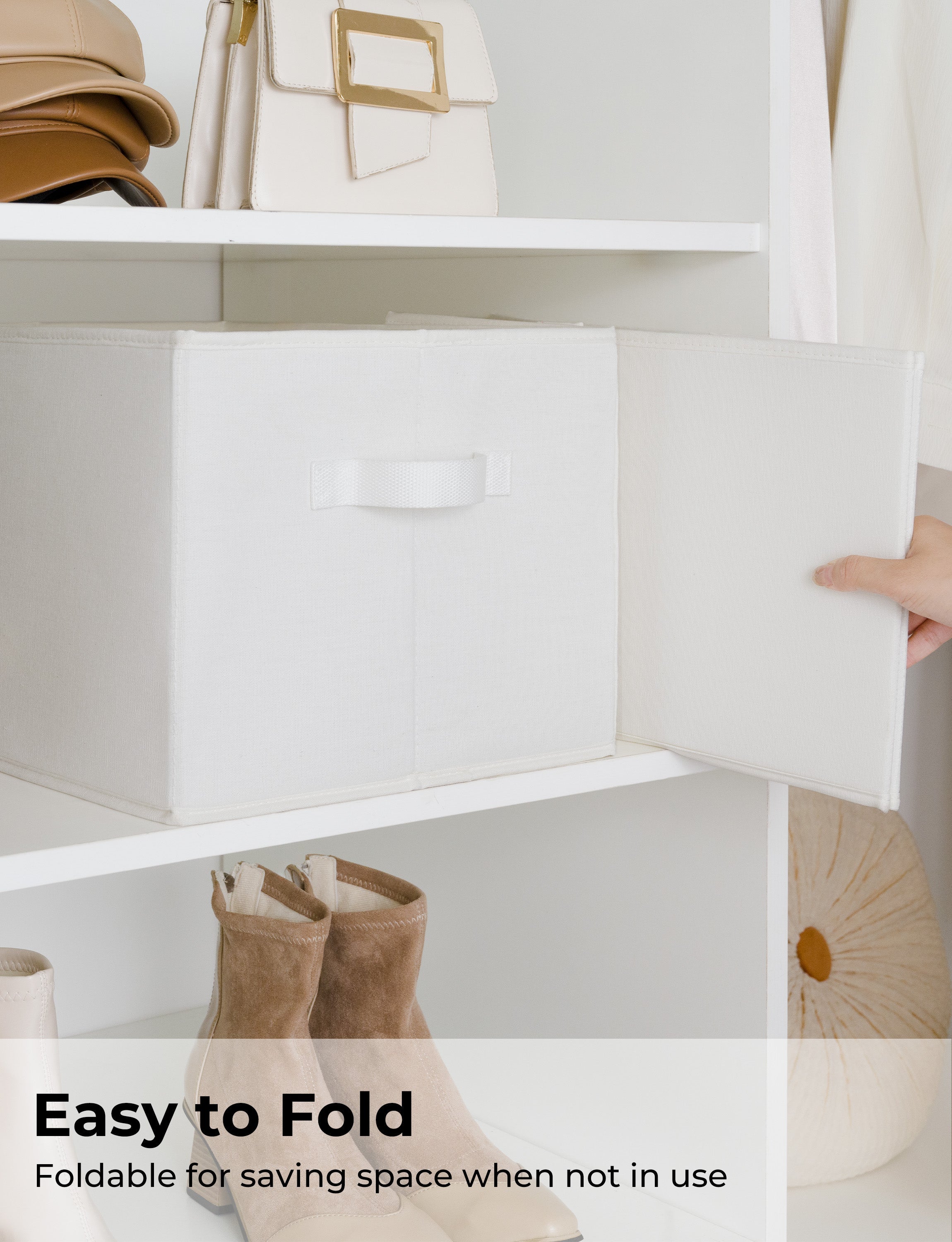 Storage Baskets for Shelves, 3-Pack