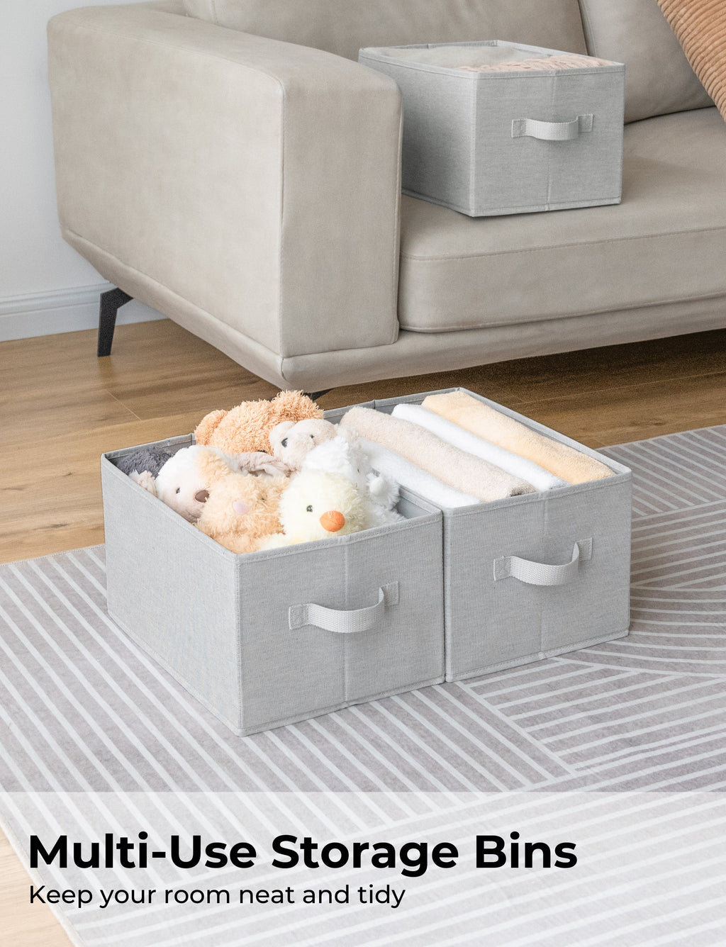 Storage Baskets for Shelves, 3-Pack