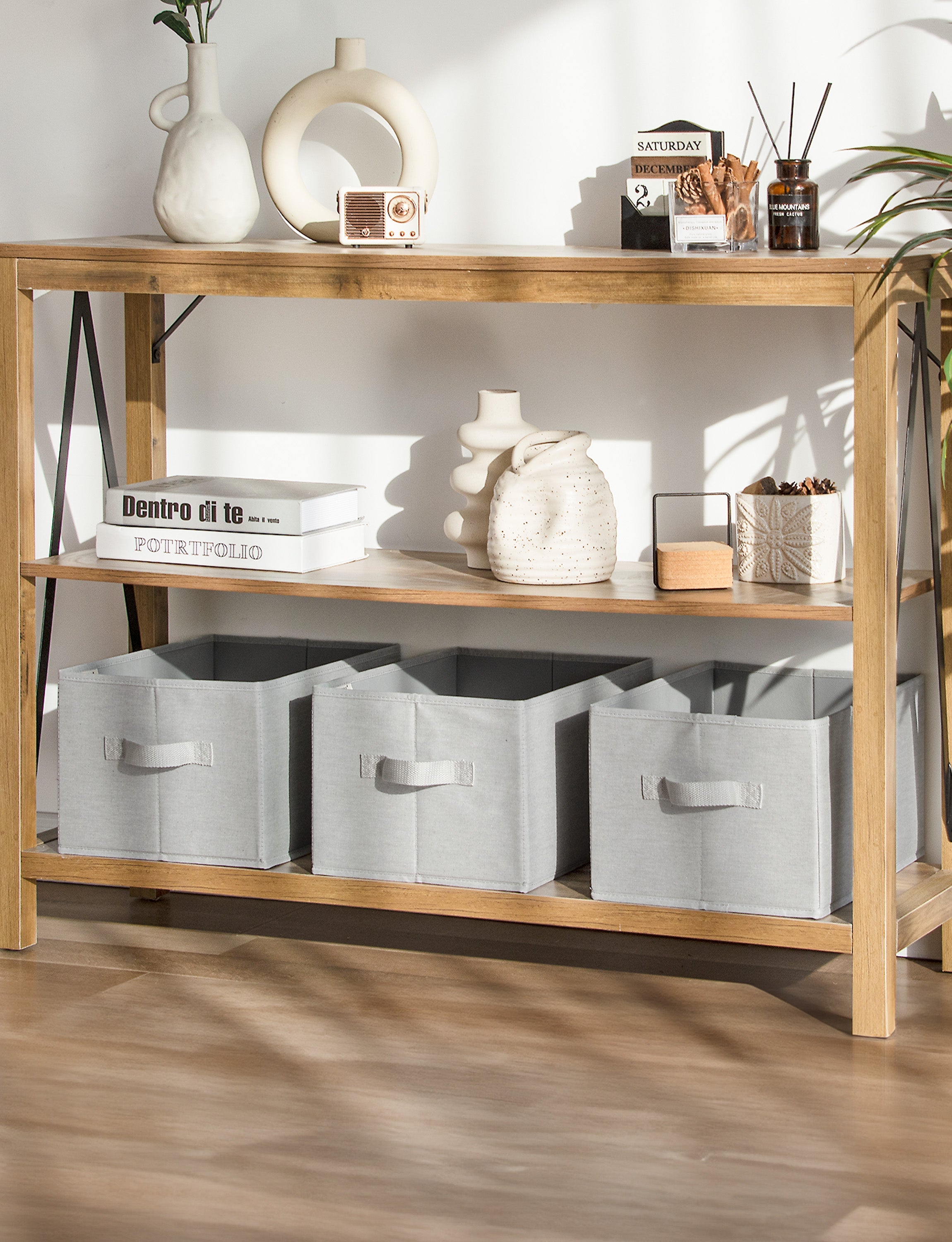 Storage Baskets for Shelves, 3-Pack