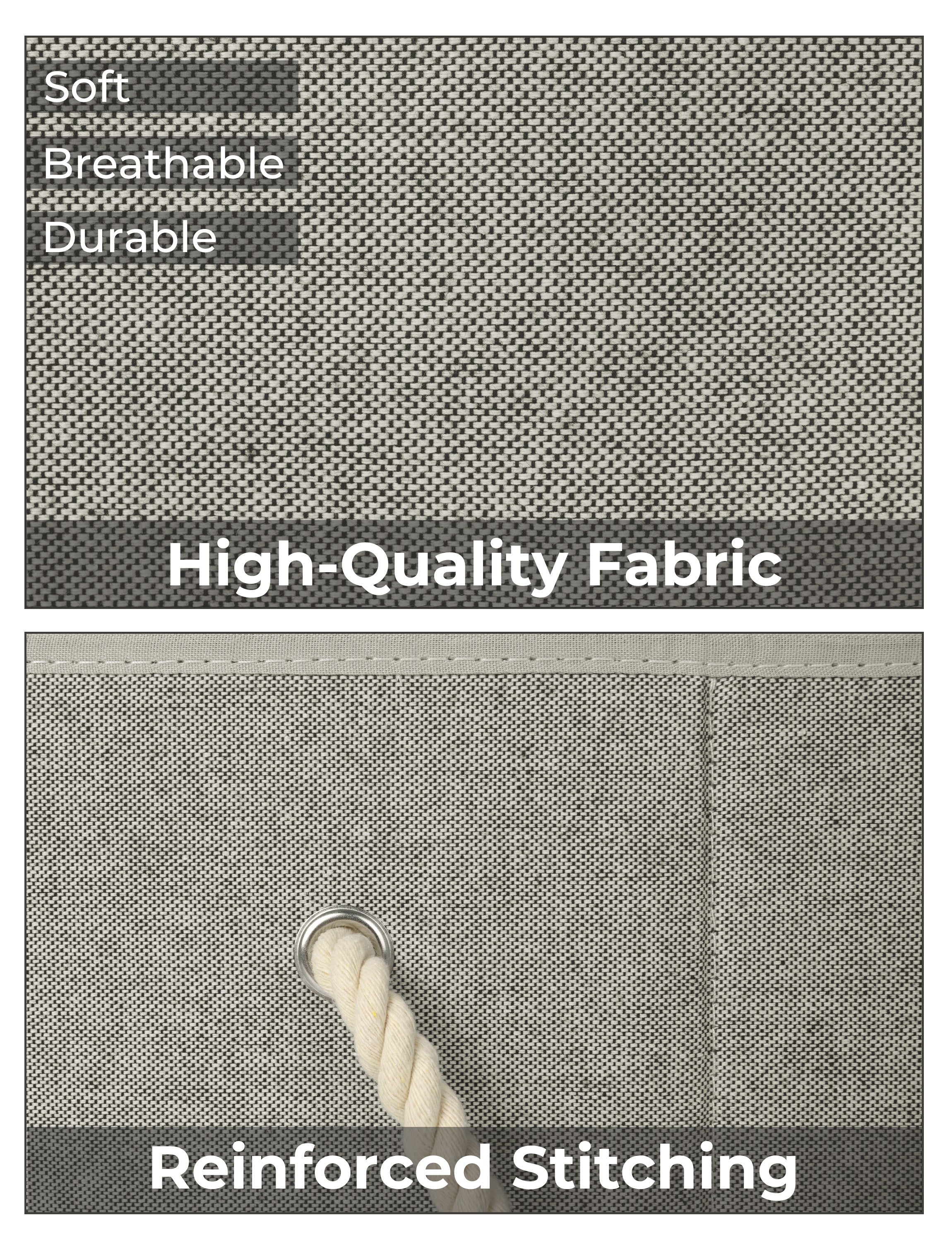 Storage Baskets for Shelves, 3-Pack