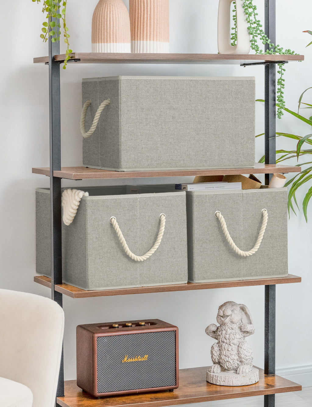 Storage Baskets for Shelves, 3-Pack