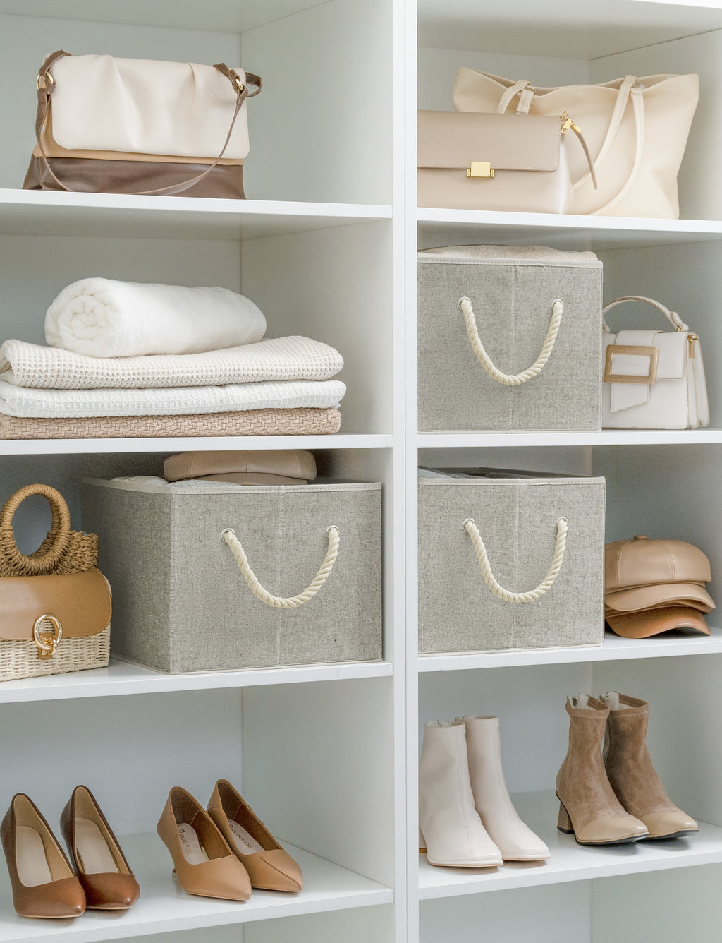 Storage Baskets for Shelves, 3-Pack