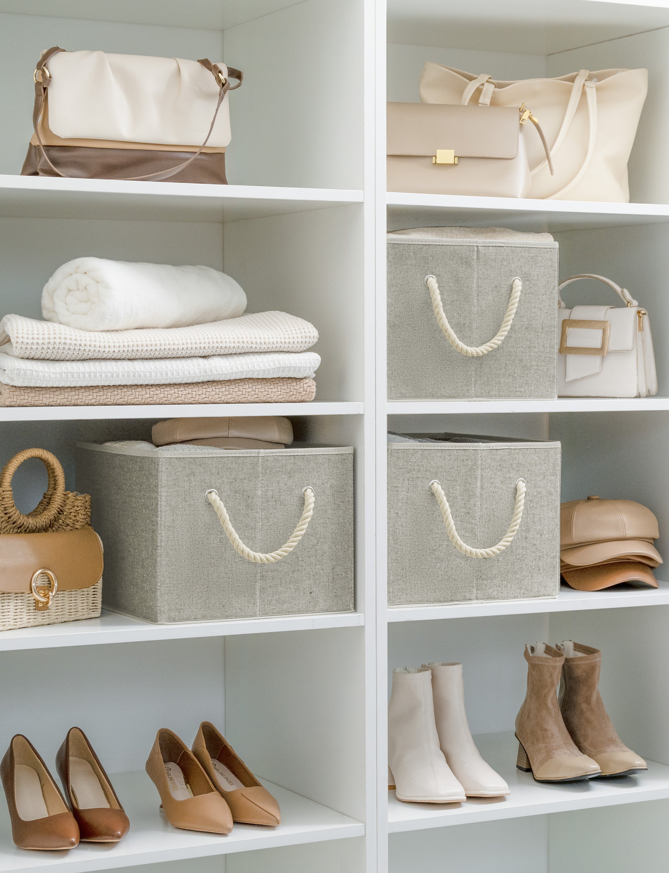 Storage Baskets for Shelves, 3-Pack