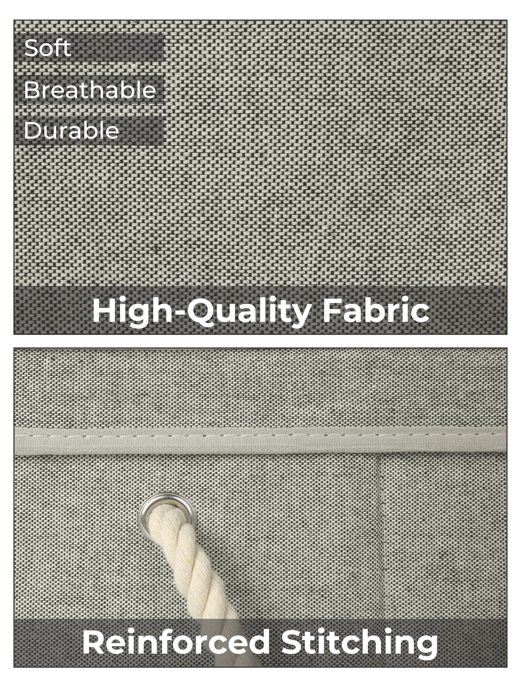 Lidded Large Storage Bins, Foldable Decorative Boxes, 3-Pack