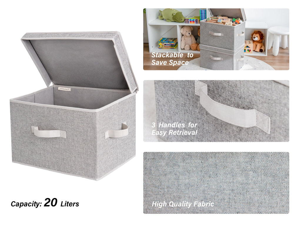 Fabric Storage Bins with Lid