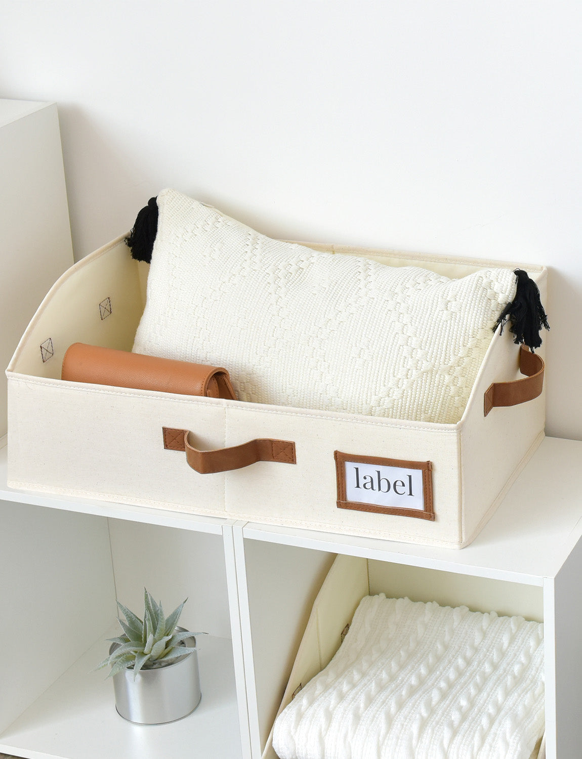 Closet Storage Bins, Trapezoid Storage Box, 3-Pack