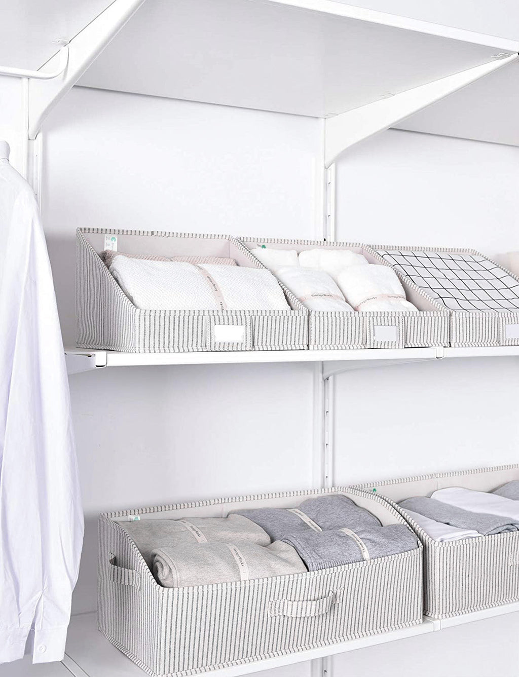 Closet Storage Bins, Trapezoid Storage Box, 3-Pack