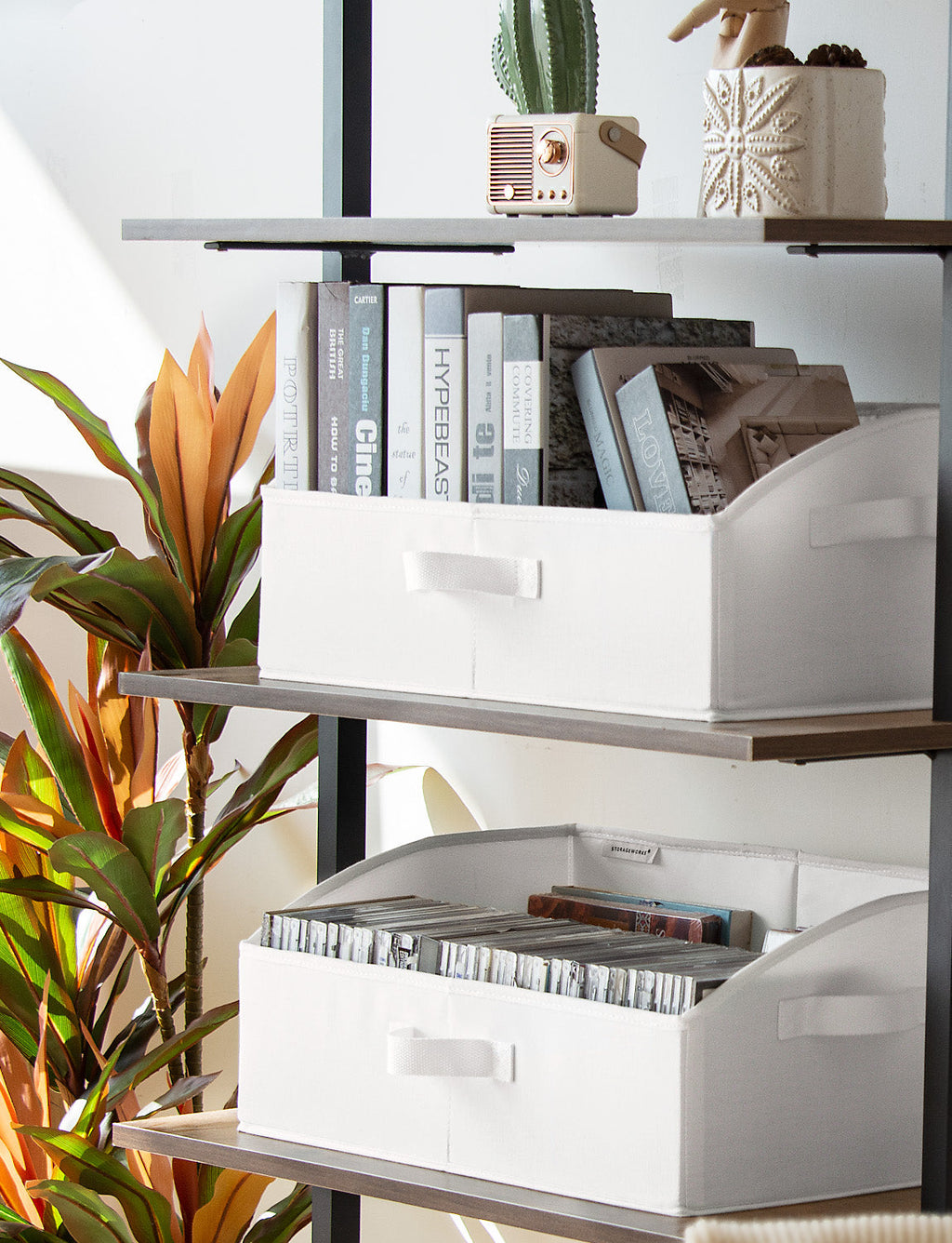 Closet Storage Bins, Trapezoid Storage Box, 3-Pack