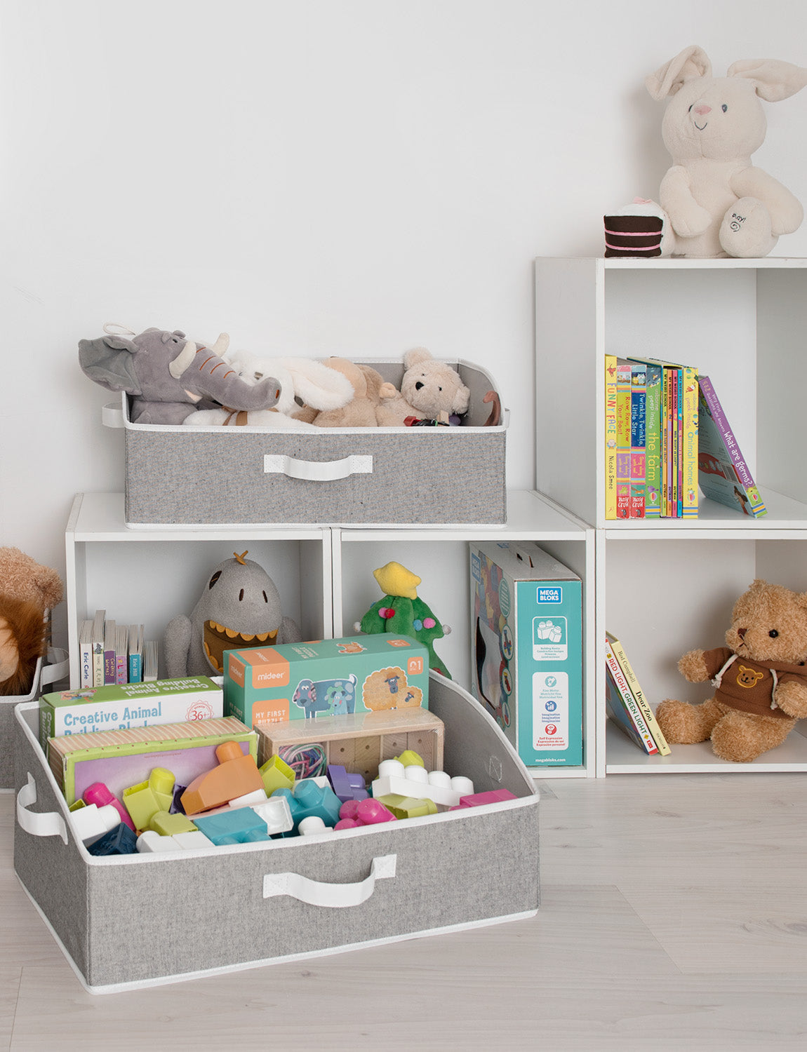 Closet Storage Bins, Trapezoid Storage Box, 3-Pack