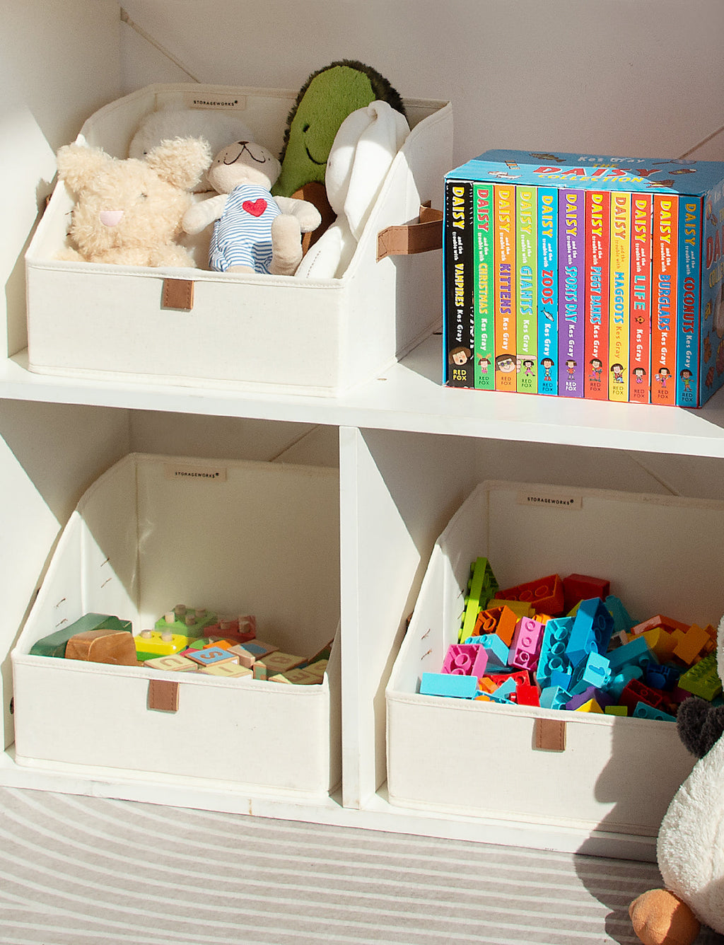 Closet Storage Bins, Trapezoid Storage Box, 3-Pack