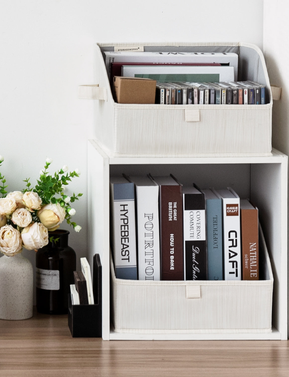 Closet Storage Bins, Trapezoid Storage Box, 3-Pack