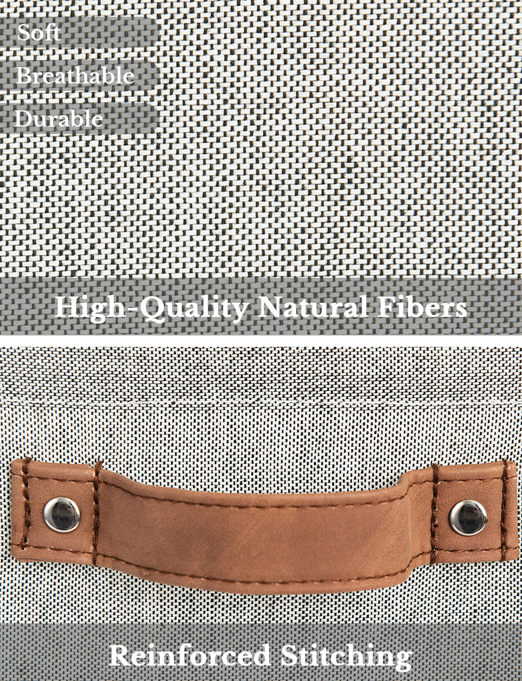 13x13 Inches Storage Cube, Fabric Storage Bins with PU Handles