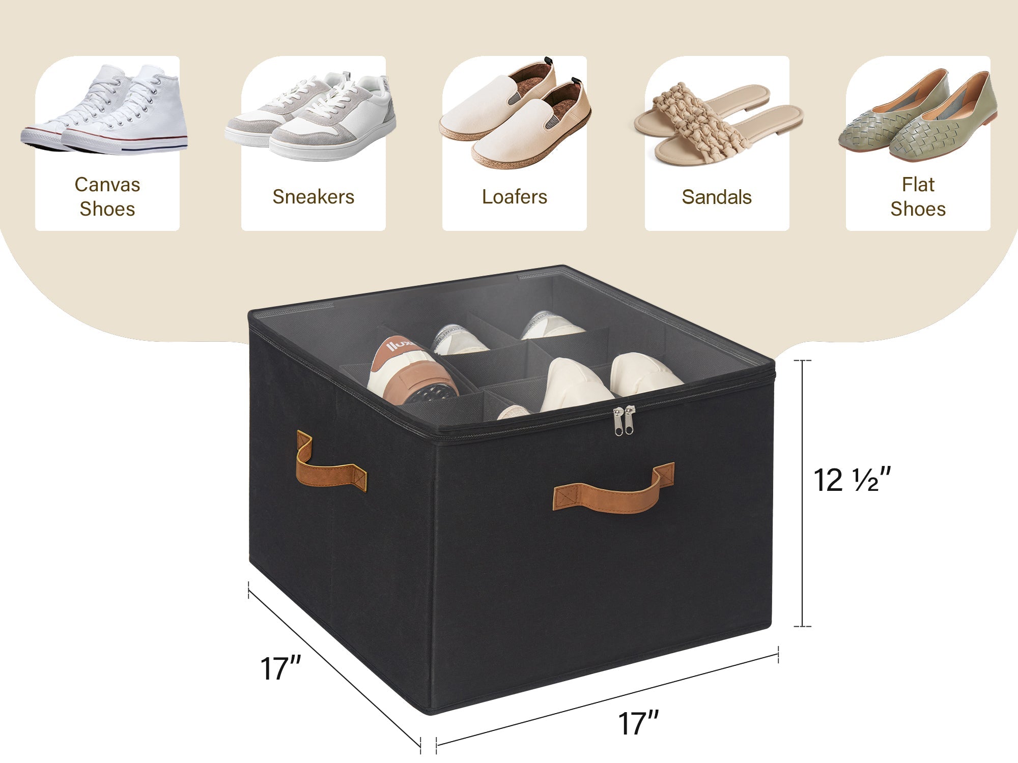 Shoe Organizer for Closet, Fits up to 16 Pairs, 1 Pack