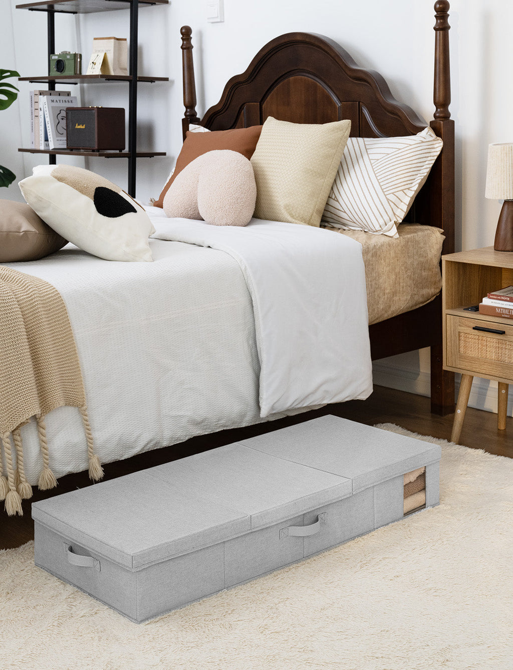 Under Bed Storage Bins with Lids, 2 Pack