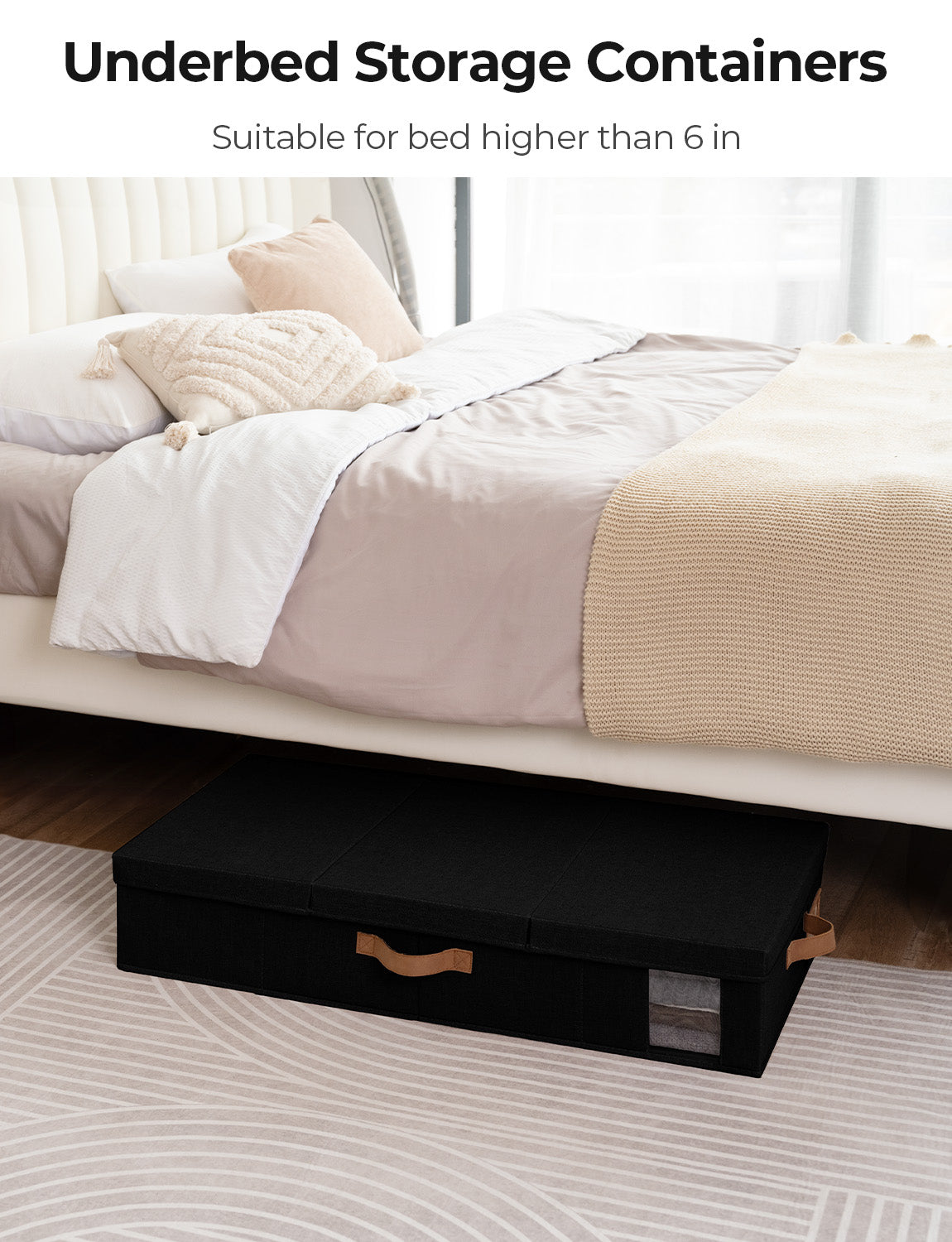 Under Bed Storage Bins with Lids, 2 Pack