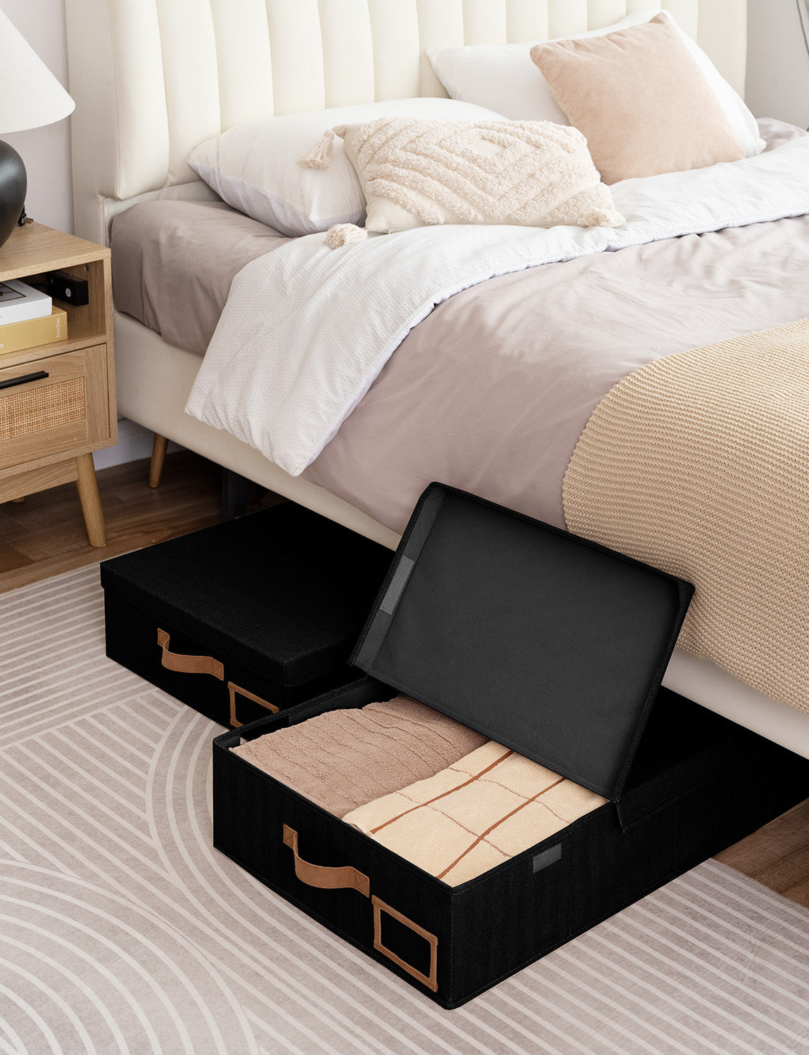 Under Bed Storage Bins with Lids, 2 Pack