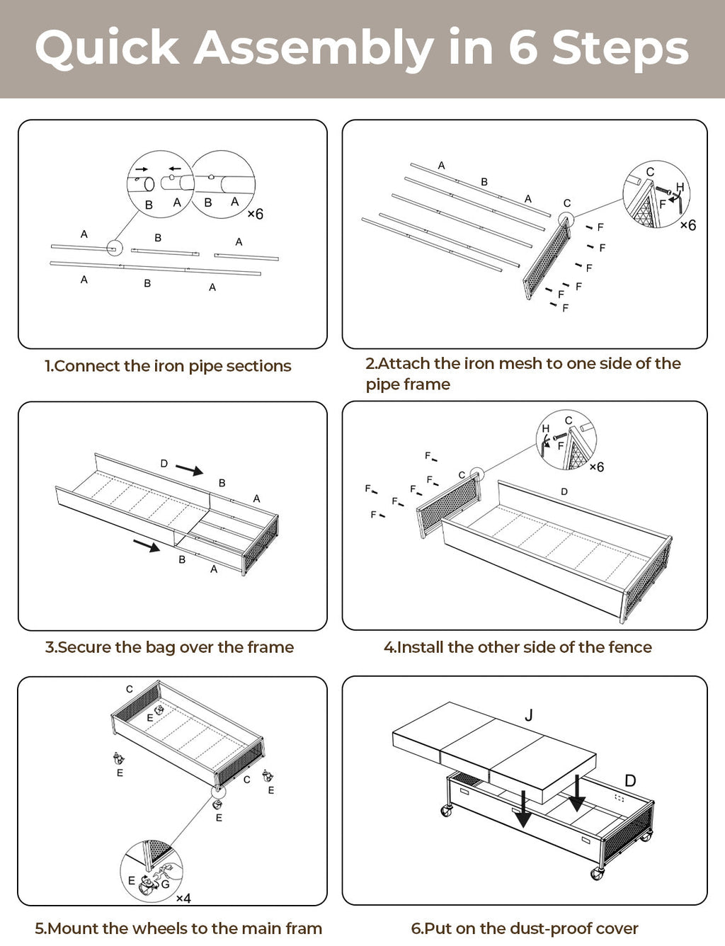 Under Bed Storage with Wheels