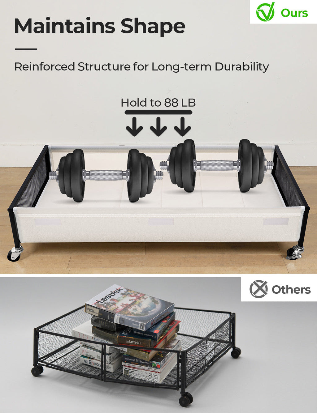 Under Bed Storage with Wheels
