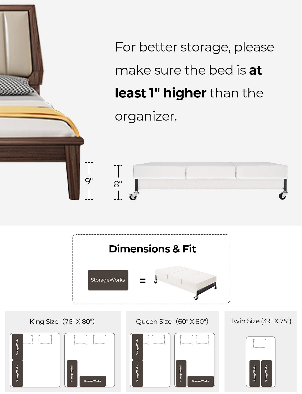 Under Bed Storage with Wheels